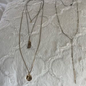 2 necklace’s,gold tone and silver tone.Delicate